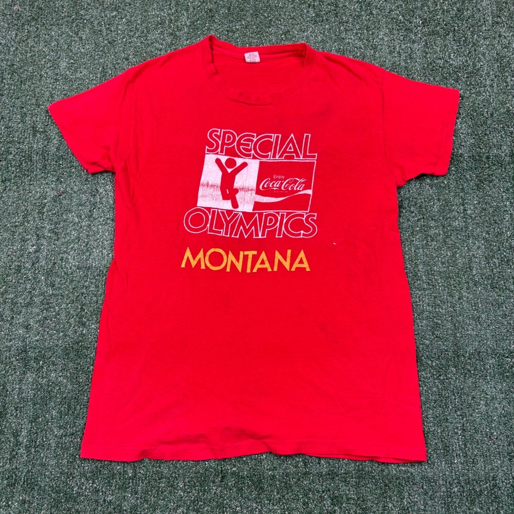 Vintage 1970's Hanes Coca-Cola Special Olympics Montana T-shirt